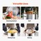Stainless Steel Stockpot with Basket Lid and Handle for Boiling Steaming or Frying